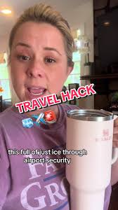 When they start banning ice I’m in trouble #tsa #travelhacks #airport  #airportsecurity #stanleycup @Stanley 1913