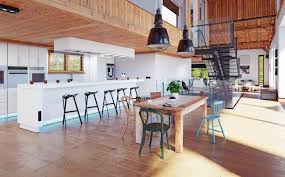 48 open concept kitchen, living room