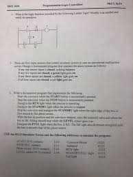 Maybe you would like to learn more about one of these? Solved Mid 1 Sp19 Mfe 3620 Programmable Logie Controller Chegg Com