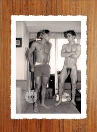 Male Nude Portrait of a Two Naked Men Naked Man Full Frontal - Etsy