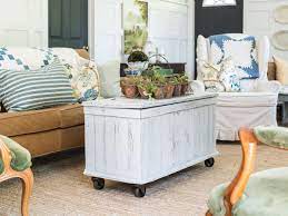 Nautical ships wheel coffee table. Add Casters To An Antique Trunk For A Mobile Coffee Table Hgtv