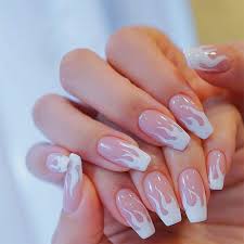 Plus, becoming your own nail technician can save you some major dough. 24pcs Press On False Nails Flame Coffin Square Acrylic Fake Nails Fire Glue On Fingersnails For Women Girls Diy Manicure Salon Walmart Com Walmart Com