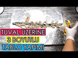 3 boyutlu pano nasıl yapılır. Tuval Uzerine 3 Boyutlu Tablo Yapimi Youtube