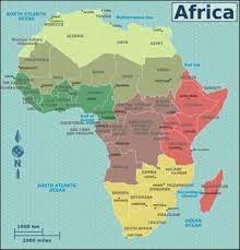 Labeled outline map of african rivers: Africa Map Landforms Africa Map