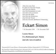Traueranzeigen von Eckart Simon