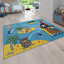 090 x 150 cm 110 x details zum piratenteppich pit, der pirat i: Spiel Teppich Kinderzimmer Piraten Motiv Teppichcenter24
