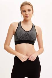 Antrasit Kadın Dikişsiz Sporcu Sütyeni 1250152 | DeFacto