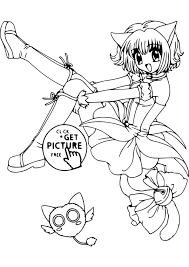 Dessin manga fille à imprimer. 144 Dessins De Coloriage Manga A Imprimer