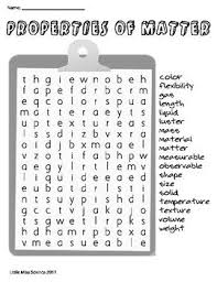 Properties Of Matter Word Search Properties Of Matter Teaching Materials Properties Of Materials