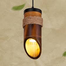 They light up and illuminate colour around the surroundings. Coffee Shop Cylinder Hanging Light Bamboo Single Light Rustic Style Brown Hanging Lamp Takeluckhome Com