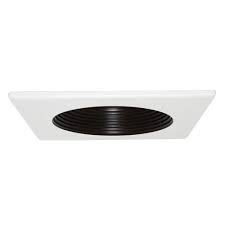 Recessed lighting brings a beautiful minimalistic touch to the home's lighting. Elco El4351b Black 4 Square Baffle Recessed Lighting Trim Elc El4351b