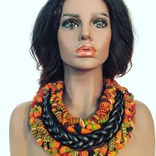 African Jewelry, Ankara Necklace, Braided Necklace, Bib Necklace, African  Necklace, African Print, Ankara