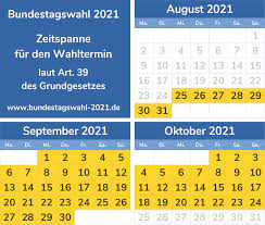 Mit dieser frage ermitteln meinungsforschungsinstitute die stimmung der wählerinnen und. Wahltermin Fur Die Bundestagswahl 2021 Wahltag Wahlkalender Und Weitere Termine