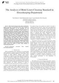 Jun 23, 2021 · supervisor adalah seseorang yang memiliki tugas memantau (mengawasi, mengelola) beberapa karyawan perusahaan di bawahnya di area kerja tertentu. Pdf The Analysis Of Hotel Linen Cleaning Standard In Housekeeping Department