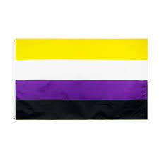 Las identidades no binarias reúnen, entre otras categorías identitarias, a personas que se identifican con una única posición fija de. Johnin Bandera No Binaria Genderqueer Gq 90x150cm Nb Pride Genderqueer Identificacion De Genero Banderas Carteles Y Accesorios Aliexpress