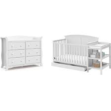 Smart tips for baby shower decorations. 6 Drawer Double Dresser With Baby Crib And Changing Table Set In Pure White 2019734 Pkg