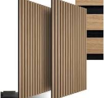 TecTake® Set di 2 Pannelli Acustici Effetto Legno, Pannelli Fonoassorbenti  Decorativi per Pareti, Pannelli Fonoassorbenti Soffitto, Pannelli Murali,  ...
