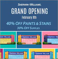 Sherwin Williams Grand Opening Sale November 7th