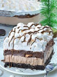 Place in the fridge for 10 minutes. Hot Chocolate Lasagna Omg Chocolate Desserts