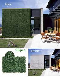 Maybe you would like to learn more about one of these? 28 Pieces Artificial Boxwood Topiary Hedge Privacy Uv Protected Fake Boxwood Plant For Indoor Outdoor Greenery Walls Artificial Plants Aliexpress