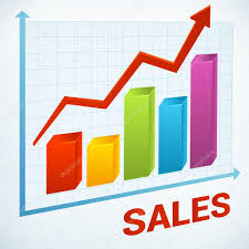 positive business sales chart stock vector sputanski