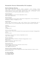 Maybe you would like to learn more about one of these? Kumpulan Rumus Matematika Sd Lengkap