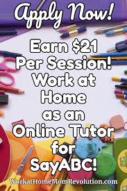 Work At Home Sayabc Hiring Online Tutors At 21 Per Session Online Tutoring Working From Home Work From Home Moms