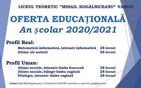 Am ales aceste specializari pentru caracterul practic, aplicat, si pentru ca ofera. Liceul Mihail Kogalniceanu Vaslui Ii Asteapta Pe Cei Mai Buni Dintre Absolventii De A Viii A Sa Faca Performanta Marca Lmk Vremea Noua Liderul Presei Vasluiene