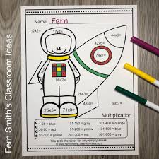 Color By Number Careers 2 Digit By 1 Digit Multiplication Bundle In 2020 Multiplication And Division Practice Multiplication Practice Third Grade Math