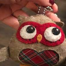 Giostra Per Culla In Feltro Con Animali Del Bosco Giostrina Etsy Felt Keyring Owl Fabric Etsy