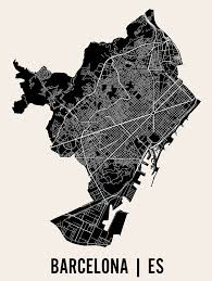 Download barcelona map stock vectors. Barcelona City Map Art Print Modern Minimalist Map Poster Of Etsy Barcelona Map Barcelona Map Art Boston Map Art