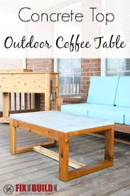 Diy Concrete Top Outdoor Coffee Table Outdoor Coffee Tables Diy Coffee Table Diy Table Top