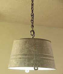 Upcycled Vintage Galvanized Bucket Light Galvanized Bucket Lighting Bucket Light Galvanized Light