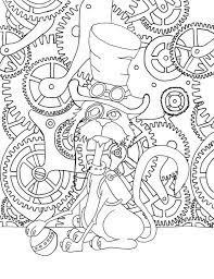 Edward scissorhands adult coloring book page. Steampunk Coloring Pages Coloring Home