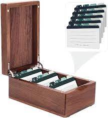 Design your business card now. Buy Maxgear Business Card Holder 2 2x3 5 Inches Index Cards Organizer Box Desktop Card File Note Card Holders Wood Organizers Walnut 3 Divider Boards For 300 Cards A Z Tabs 6 4 X 4 3 X