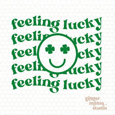 Feeling Lucky Smiley Face Png, Retro Lucky, Shamrock, Trendy St. Patrick's  Day, Irish, St Patricks Day, Clover, Lucky Vibes, Sublimation Png