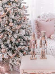 Free shipping on orders $35+ or christmas by krebs 8ct pink blush glass christmas ball ornaments 2.5 (67mm). Couture Rose Gold Blush Christmas Tree Decoration Details J Adore Lexie Couture Pink Christmas Decorations Gold Christmas Decorations Rose Gold Christmas