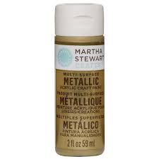 Martha Stewart Crafts Multi Surface Metallic Acrylic Craft Paint 2oz