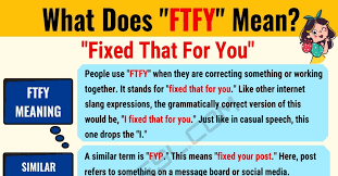 Ftfy Meaning What Does Ftfy Mean Useful Text Conversations 7 E S L Slang Words Text Conversations Conversational English