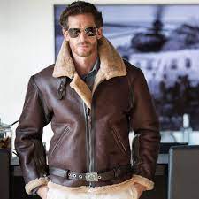 Raf Fighter Weight Sheepskin Bomber Jacket Z21w010 Sheepskin Jacket Leather Jacket Men Jackets