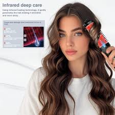 Amazon.com : Infrared Bounce Brush, Heated Thermal Round Brush with  Negative Ion Technology, 10 Heat Settings for Blowout Look with Hair Care  Oil, ...