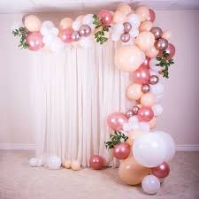 Balloon garland with flowers diy. Rose Gold Balloon Garland Arch Diy Kit For First Birthday For Girl Balloon Passion