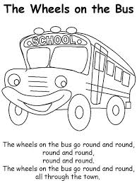 Wheels On The Bus Color Page And Song School Bus Crafts Wheels On The Bus Magic School Bus