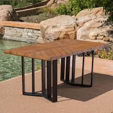 Noble House Verona Textured Brown Rectangular Light Weight Concrete Outdoor Dining Table 41581 The Home Depot In 2020 Concrete Outdoor Dining Table Outdoor Dining Table Concrete Dining Table