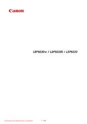 Download canon lbp6030/6040/6018l v4 printer drivers or install driverpack solution software for driver update. Canon Lbp 6030 Manuals Manualslib