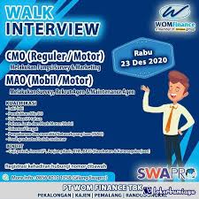 Anda juga bisa melunasi angsuran terakhir di kantor cabang wom finance terdekat sambil mengurus pengambilan bpkb motor. Lowongan Kerja Credit Pendidikan S1 Februari 2021