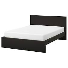 I did open a small section of the box flap because i wanted to confirm that the color of the frame is black and not white. Malm Bed Frame High Black Brown Luroy Queen Ikea