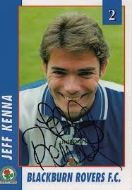 Jeff Kenna Blackburn Rovers signed 6x4 inch promo card