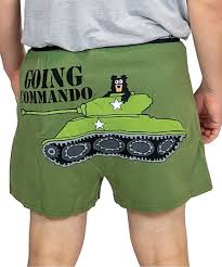 Lazy One Green Going Commando Bear Tank Boxers Men