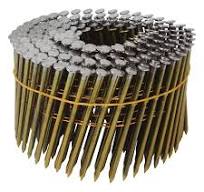 15 Degree Wire Weld Framing Coil Nails - Bright